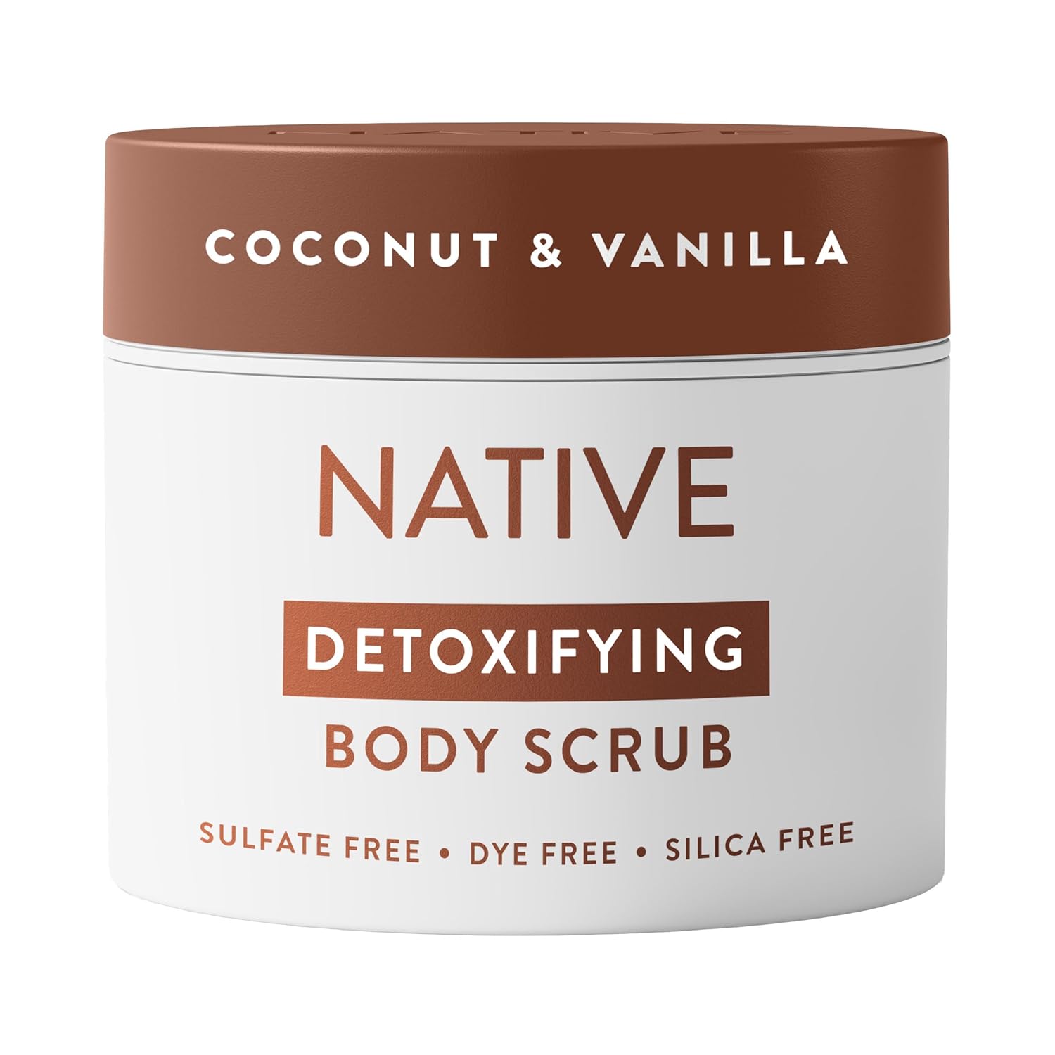Native Detoxifying & Exfoliating Body Scrub for Women & Men, Coconut & Vanilla, Gentle Body Polish for Soft, Smooth Skin, Made Without Sulfates, 12 oz