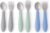 Elk and Friends Kids Silverware with Silicone Handle | Childrens Safe Flatware | Toddler Utensils | Baby Spoons + Forks | Stainless Steel Cutlery | Dishwasher Safe | 6 Pieces