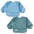 Tiny Twinkle Long Sleeve Bib for Babies & Toddlers | 2-Pack Waterproof Smock Bib for Eating | Machine Washable & Mess-Proof Feeding Essentials | Newborn Shower Gift (Slate Olive,6–24M)
