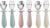 PandaEar 6 Pieces Baby Toddler Silicone Stainless Steel Utensils Silverware Spoon Fork for Baby Toddler BPA Free with Silicone Holding Anti-Choke Design (Blue Pink White)