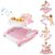 5 in 1 Baby Walker, Music and Lights Walker for Baby Boy Girls 6-12 Months, Foldable Baby Walkers with Wheels and Bouncer Combo Portable, Toddler Infant Walker with Adjustable Height
