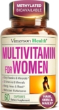 Multivitamin for Women with Methylated Vitamins and Chelated Minerals for Energy, Focus and Immune Health – Premium Daily Womens Multivitamins & Multiminerals – 60 Capsules