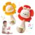 weirtoya 2 PCS Baby Rattles Teething Toys 3-6 Month, Baby Toys for 0-6 Months Infant Toy Sensory Toys with Beads Grasping Shaker, Newborn Must Haves Montessori Toys Babies Gifts