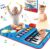 Baby Toys for 1 Year Old: Baby Musical Mat Toddler Toys Age 1-2 – 2 in 1 Piano Drum Babies Play Mat – Infant Music Toy 12-18 Months Babies Birthday Valentines Gifts for 1 2 3 Year Old Boys Girls